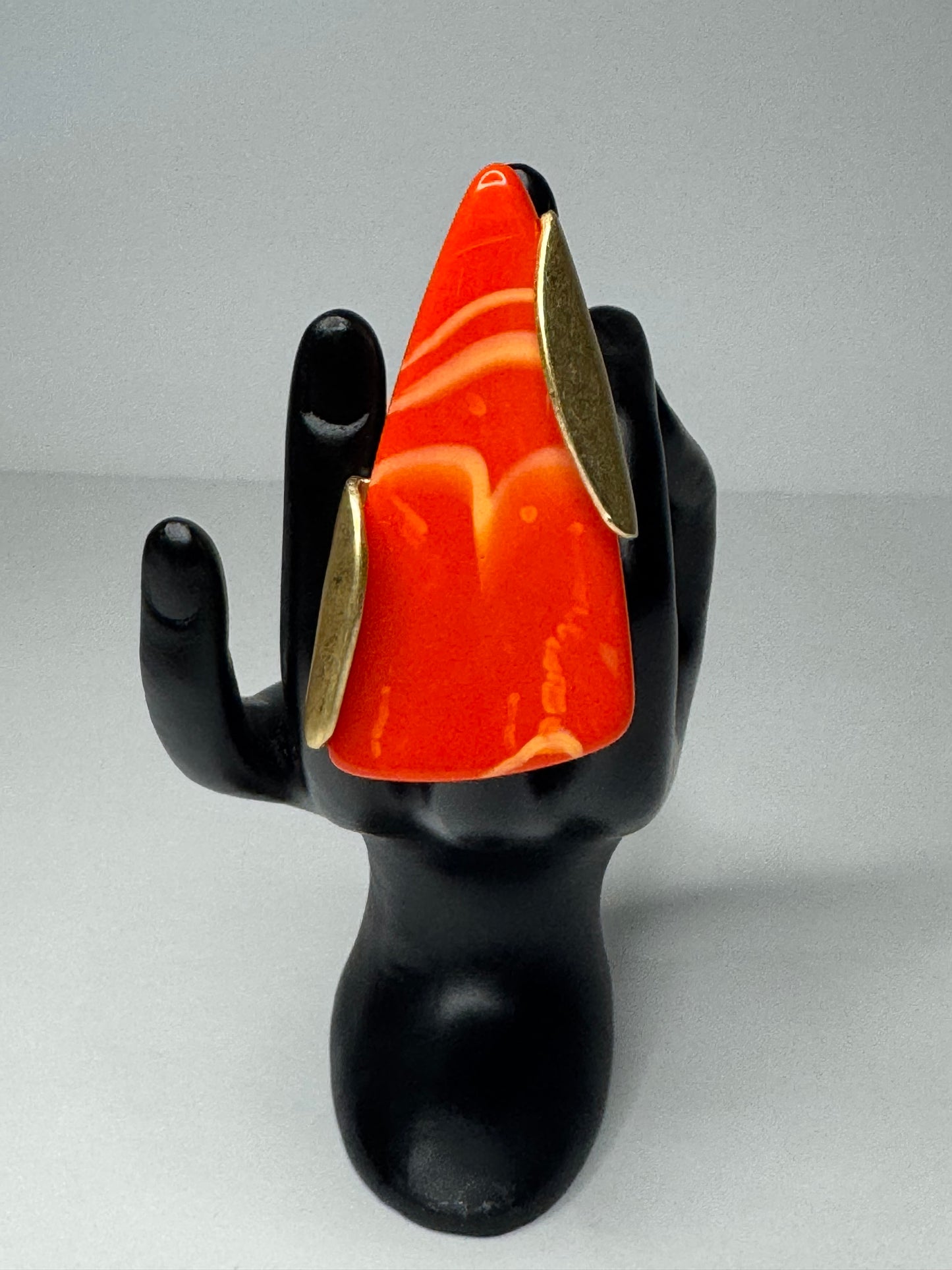 On Edge Statement Ring (Orange)