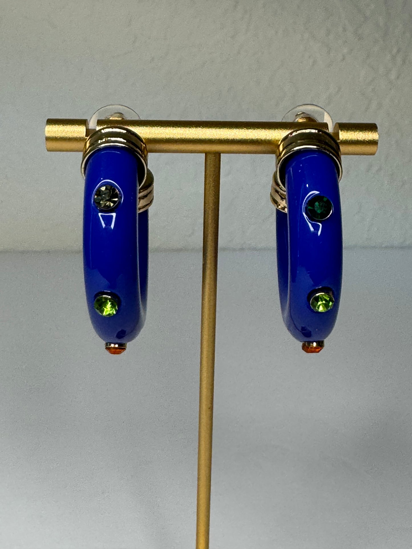 Candy Cobalt Hoops