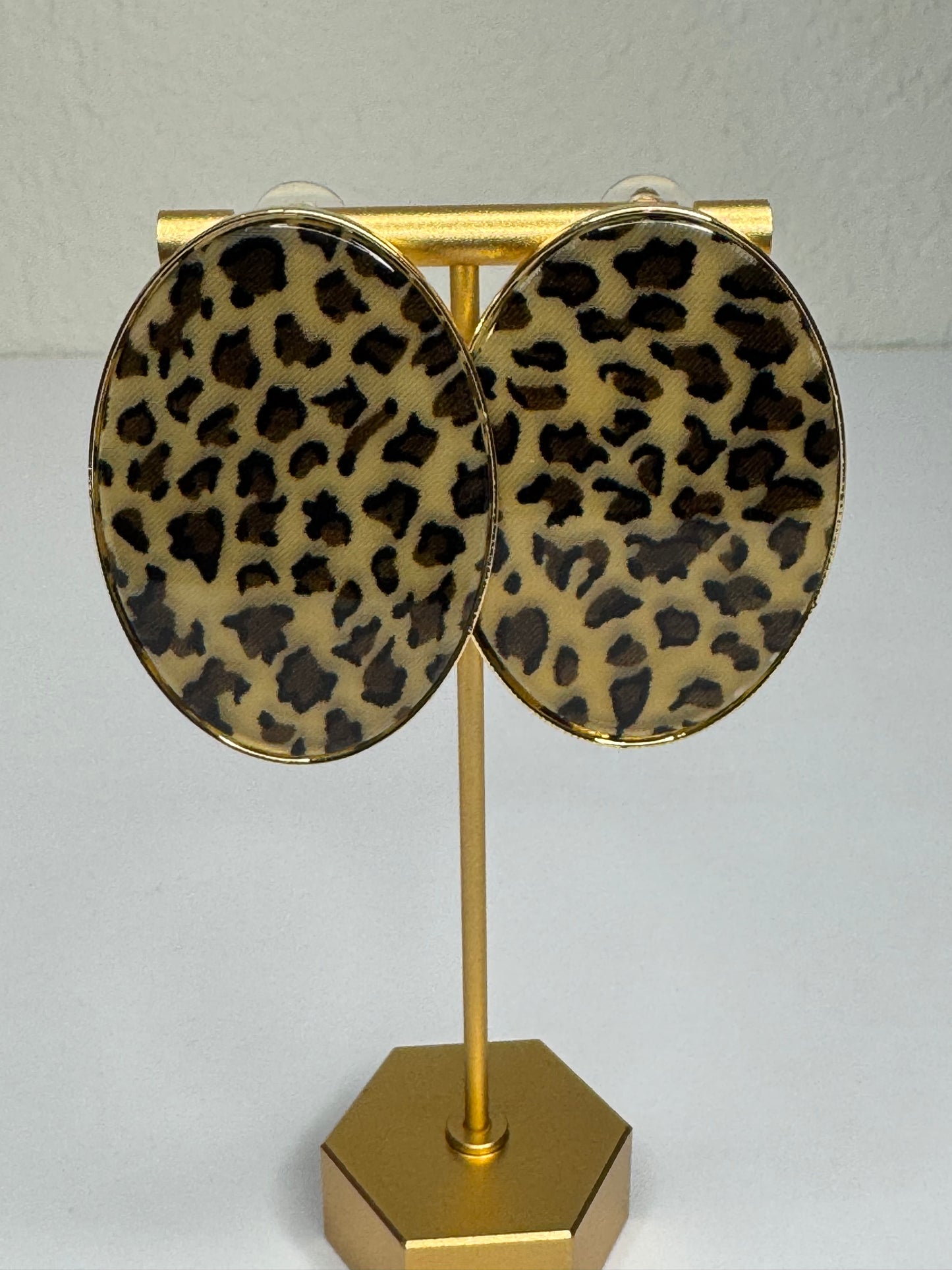 Leopard Stud Earrings