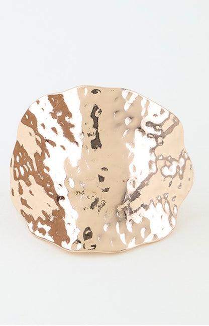 Gold Hammered Ring