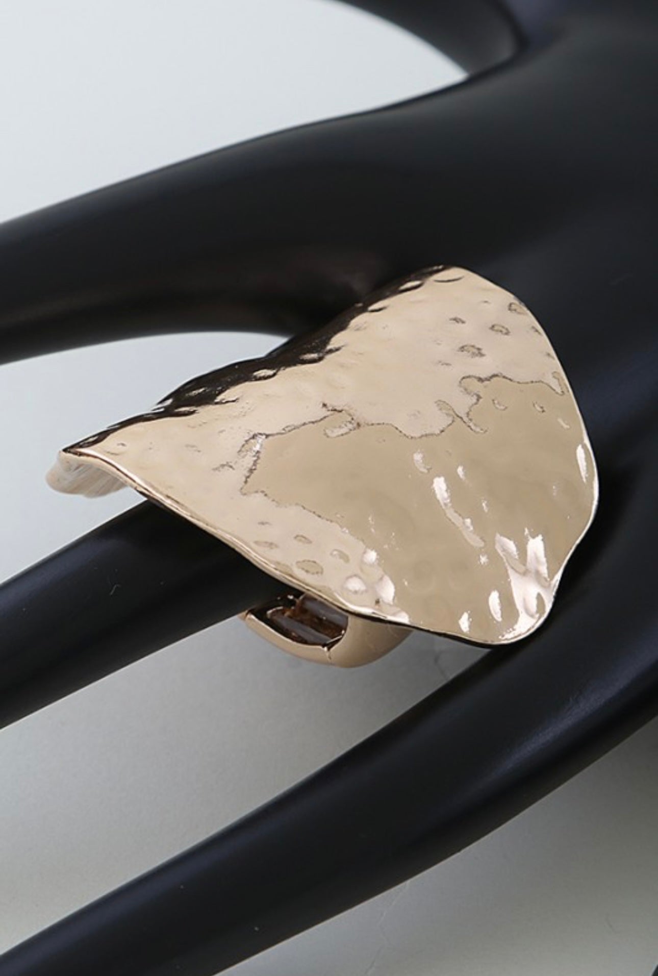 Gold Hammered Ring