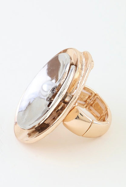 Swirl Mixed Metal Ring