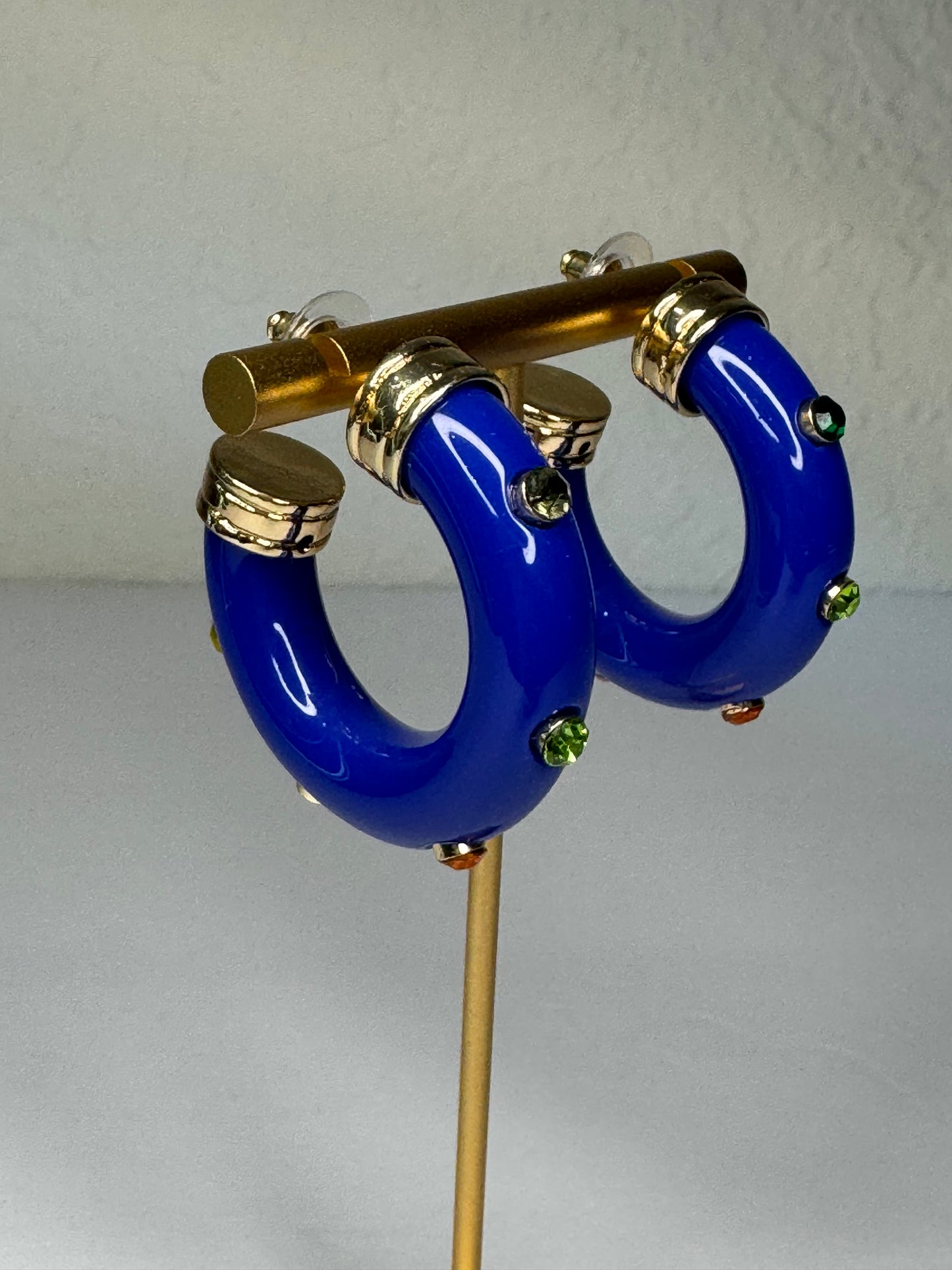 Candy Cobalt Hoops