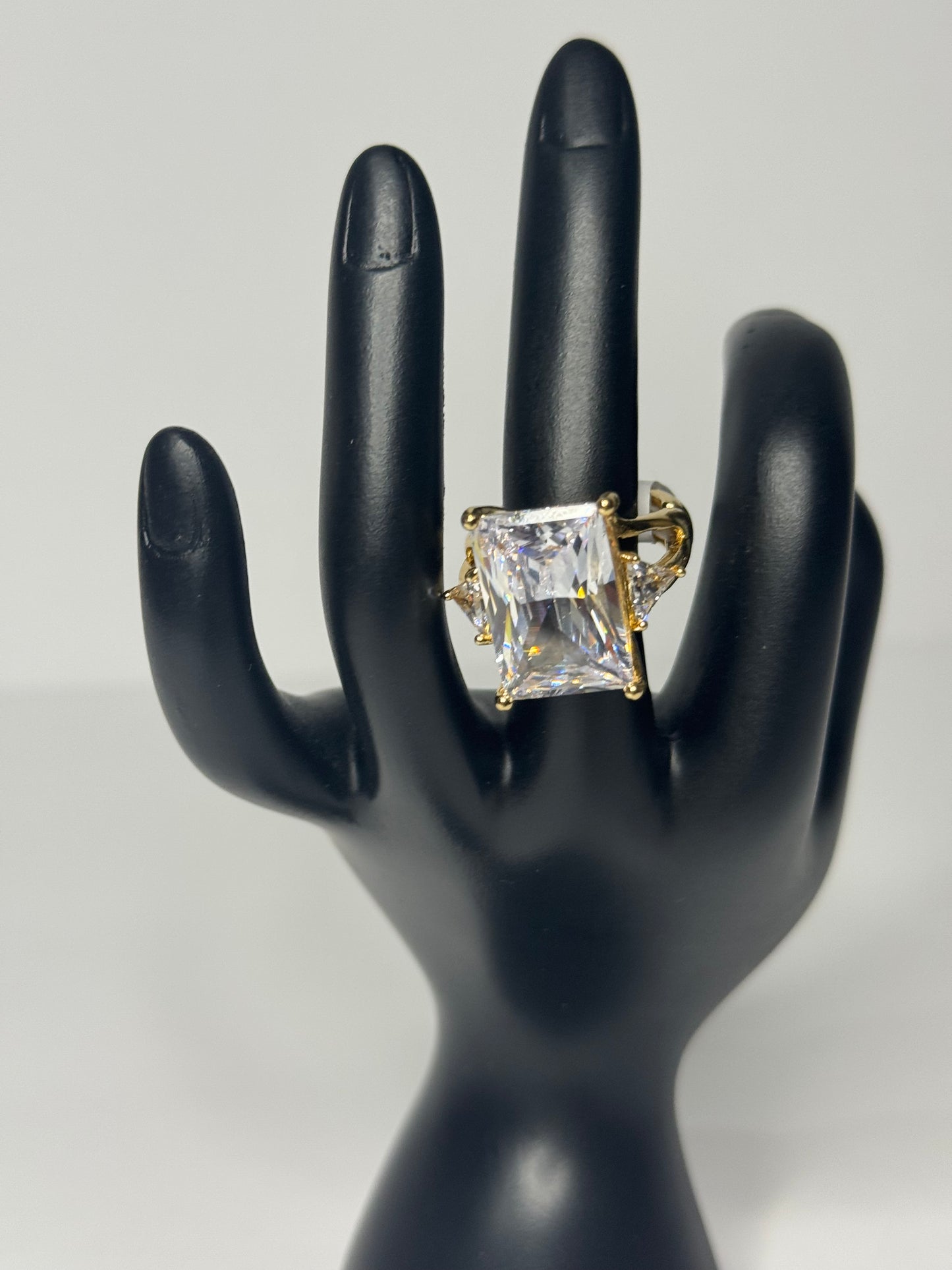 Gold/Clear Gem Ring