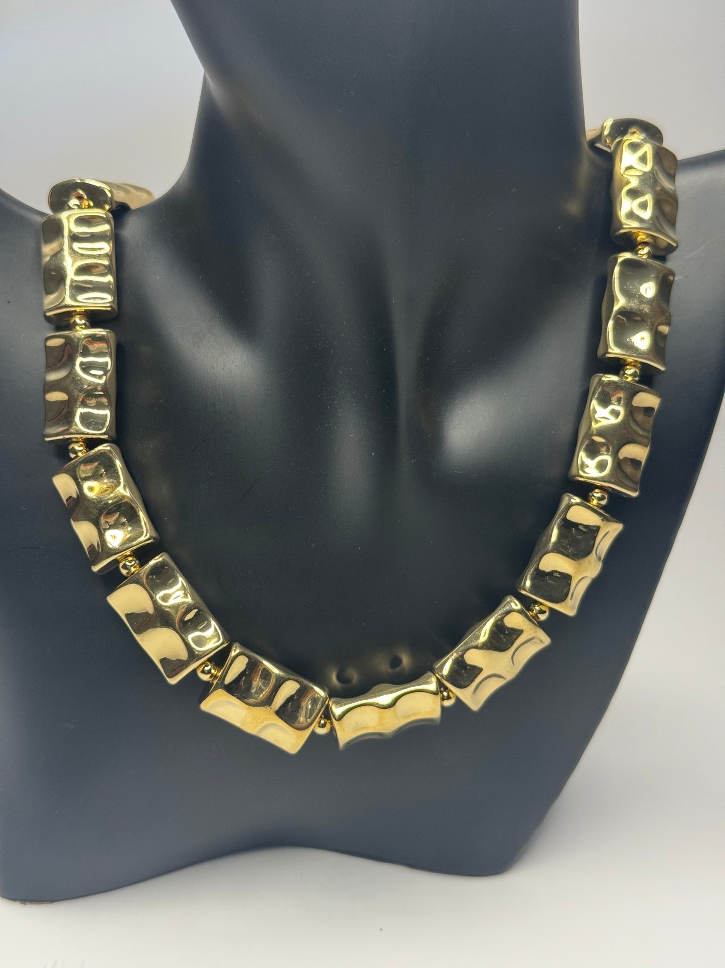 Dented Gold Necklace