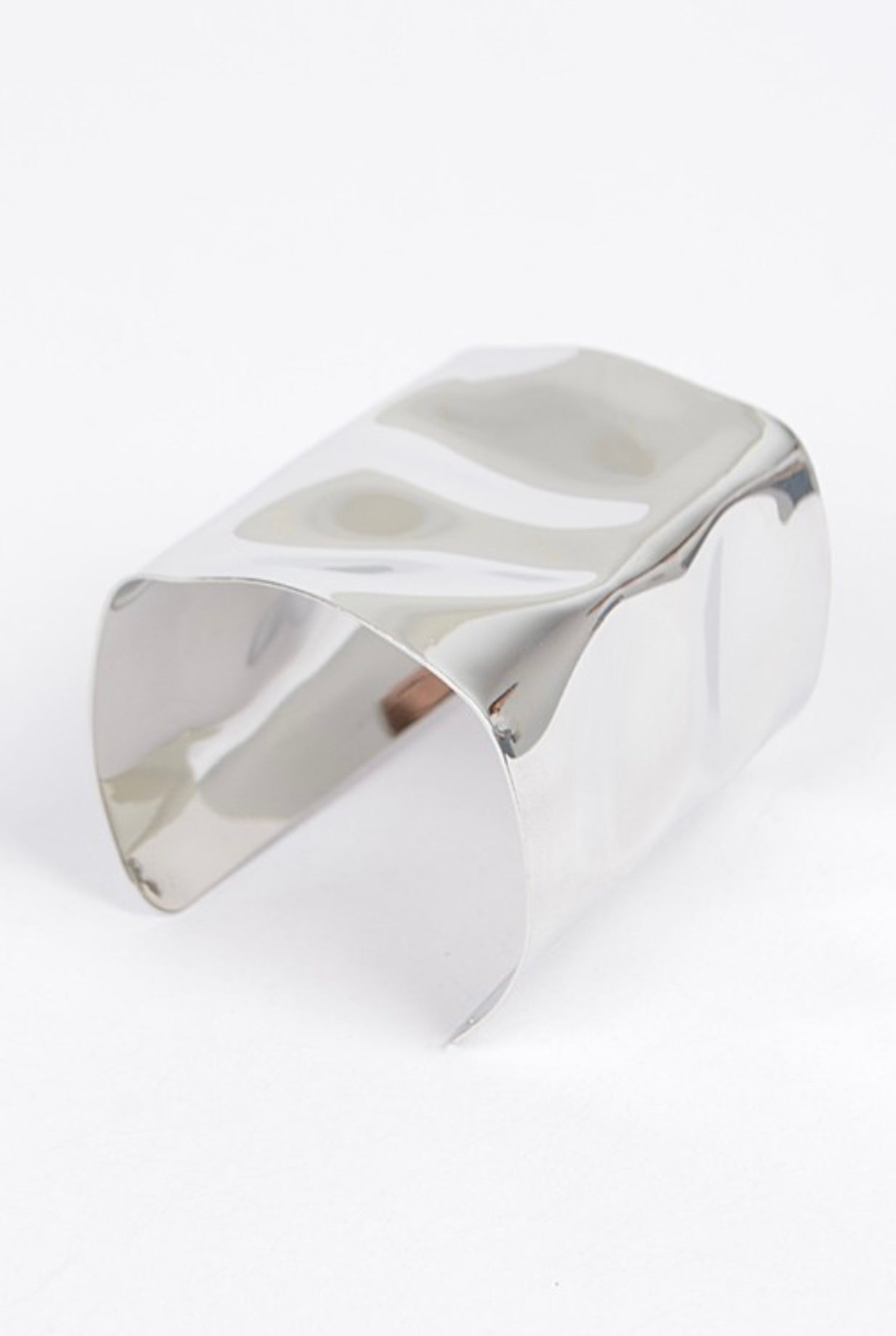 Dented Metal Cuff Bracelet