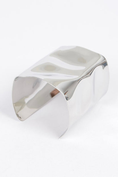 Dented Metal Cuff Bracelet