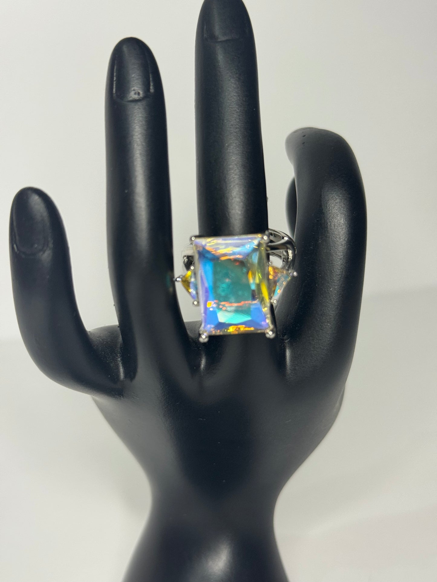 Silver/ Clear Gem Ring