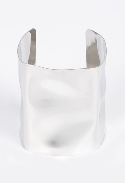 Dented Metal Cuff Bracelet