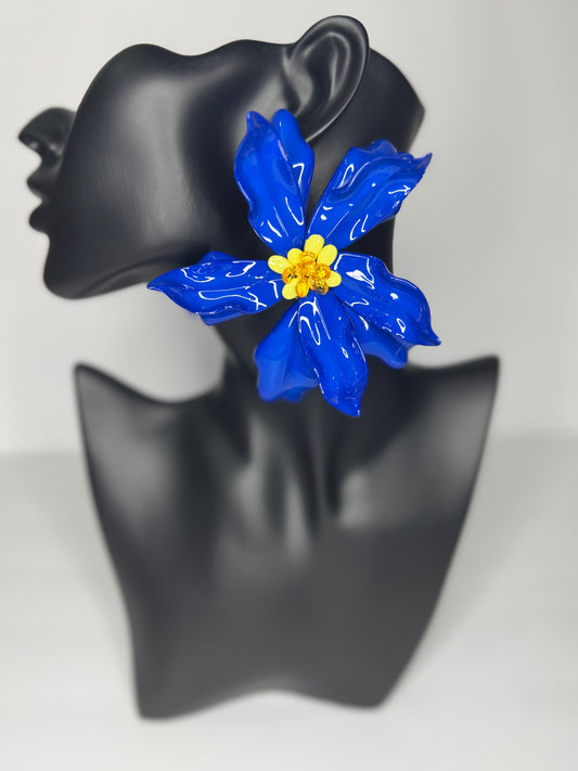 Blue Flower Earrings