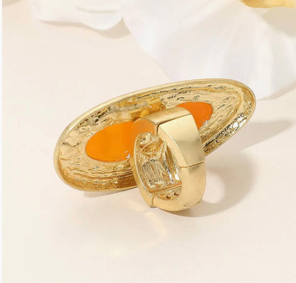 Oval Stone Expandable Ring