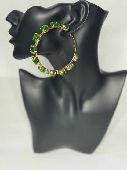 Gem Hoop Earrings