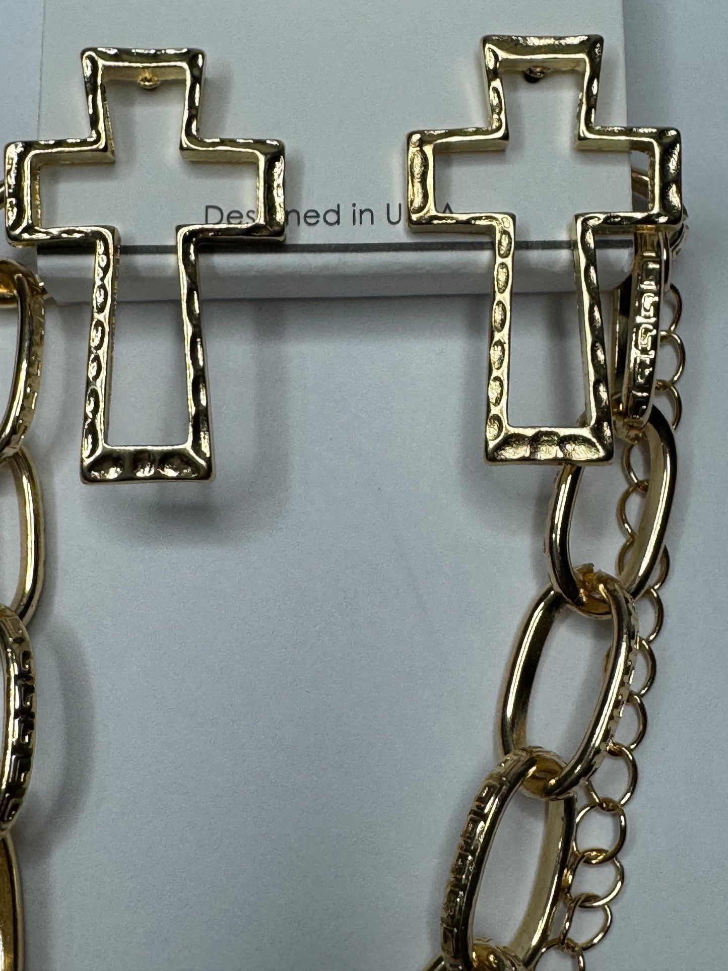 Pearl Cross Necklace Set