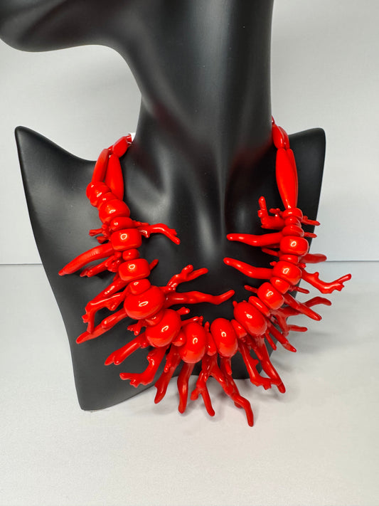 Pretty In Red Necklace