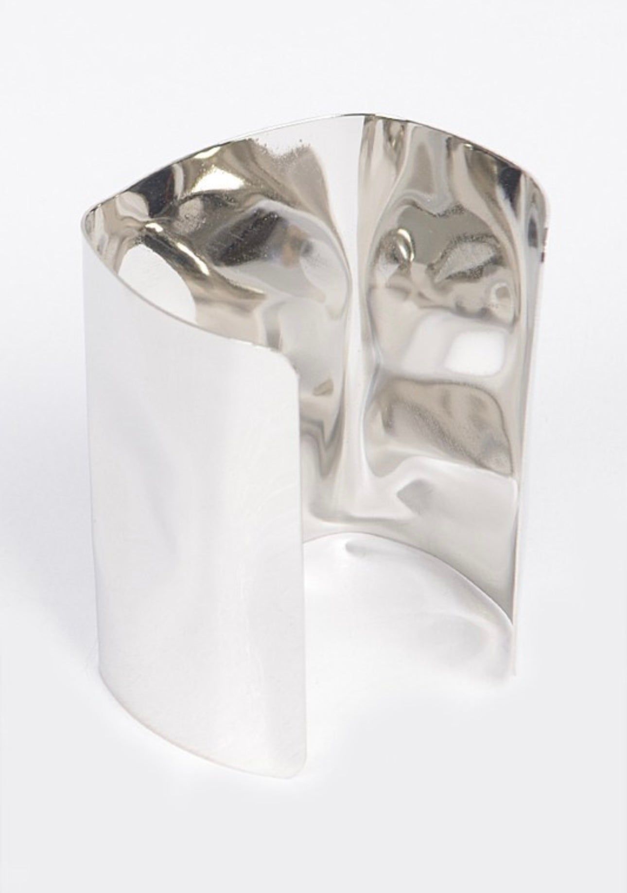 Dented Metal Cuff Bracelet
