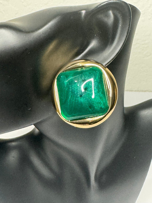 Aura Stone Studs (Green)