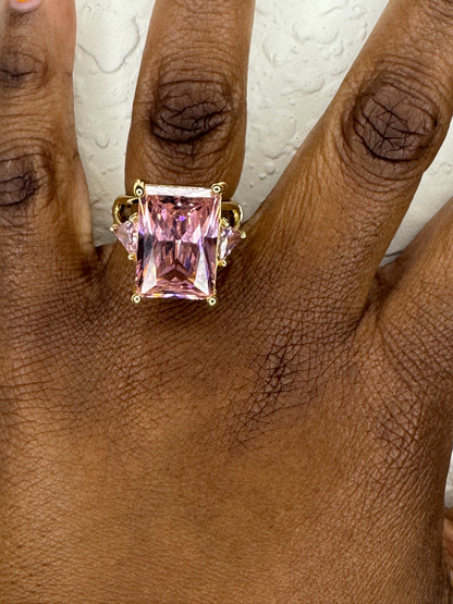 Pink/Gold Gem Ring