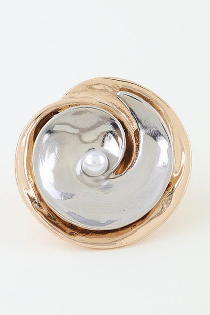 Swirl Mixed Metal Ring