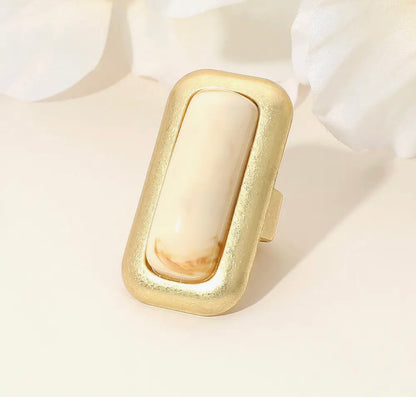 Rectangular Stone Ring