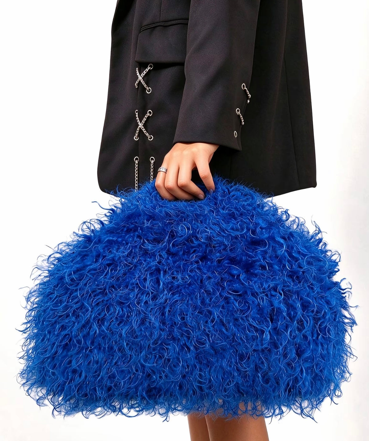 Furry Bag ( Blue)