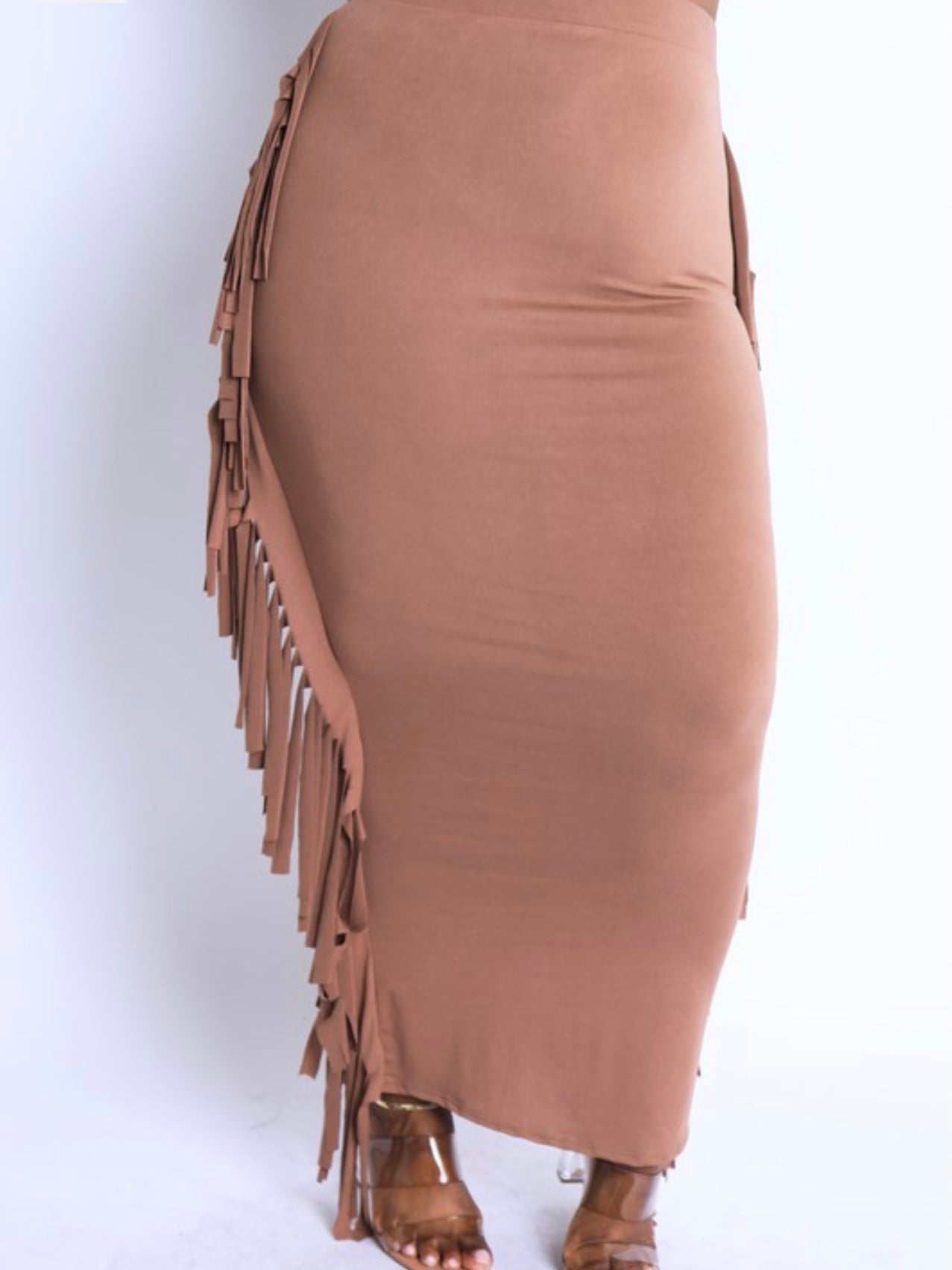 Fringe Me Skirt (Mocha)