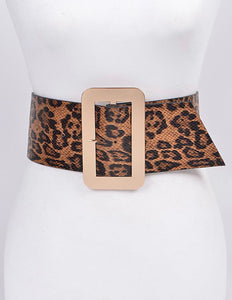 Oversized Leopard Belt