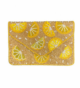 Lemon Chain Clutch Bag