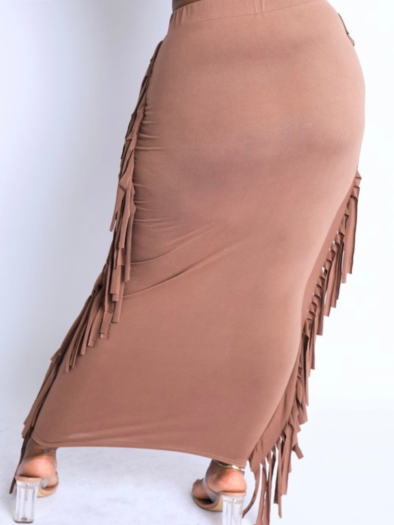 Fringe Me Skirt (Mocha)