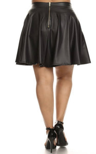 Faux Leather Light Weight Skirt